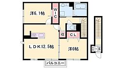 アネックスパル自由が丘 2LDKの間取図画像