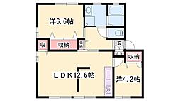 サンコート・赤坂A棟 2LDKの間取図画像
