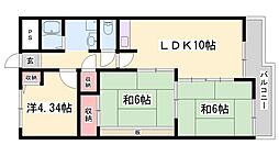 矢倉ハイツ 3LDKの間取図画像