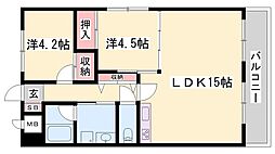 メゾン白浜 2LDKの間取図画像