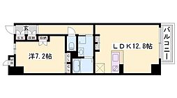 キャッスルコート博労町 1LDKの間取図画像