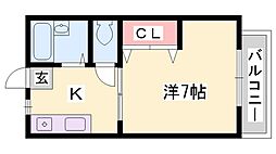 サンシティM 1Kの間取図画像