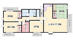 カンフォートやすむろ 4SLDKの間取図画像