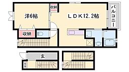 サンフラワー 1LDKの間取図画像