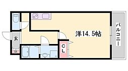 キャピタルアイ姫路 ワンルームの間取図画像
