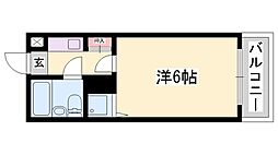 ベルトピア手柄1 1Kの間取図画像