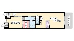 キャッスルコート神田町 1LDKの間取図画像