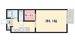flat大村3 1Kの間取図画像