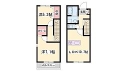クエルクス 2LDKの間取図画像