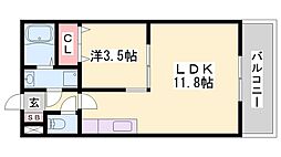 グランピア姫路 1LDKの間取図画像