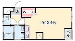ソプラリア ワンルームの間取図画像