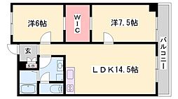 サンコミュニティ 2LDKの間取図画像