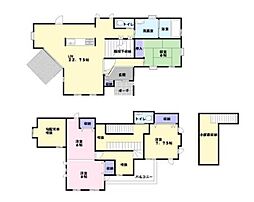 香寺町須加院貸家 1階4LDKの間取り