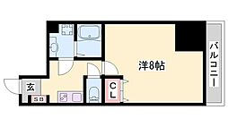 エクセル姫路 1Kの間取図画像