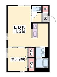 間取図画像 1LDK
