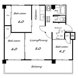間取図画像 3LDK
