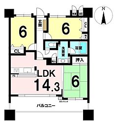 モアグレース田神2 3LDKの間取図画像