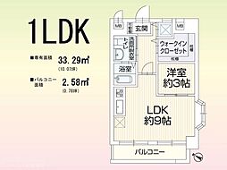 ロマネスク渡辺通第2 1LDKの間取図画像