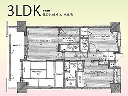 朝日プラザ筑紫野プティックス 3LDKの間取図画像