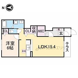 ハイグレース 1階1LDKの間取り