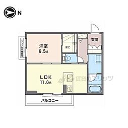 近鉄南大阪線 高田市駅 徒歩4分の賃貸マンション 3階1LDKの間取り