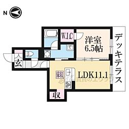 近鉄天理線 天理駅 徒歩4分の賃貸マンション 1階1LDKの間取り