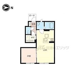 ＰｉｎｅＲｏｏｔｓ良福寺 1階1LDKの間取り