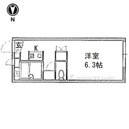 レオパレスセンチュリー 1Kの間取図画像