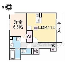 エクセレントヴィラA 1LDKの間取図画像
