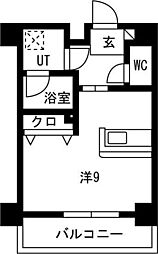グランテラス熱田 ワンルームの間取図画像