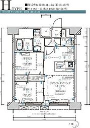 ディアレイシャス名古屋大須通 2LDKの間取図画像
