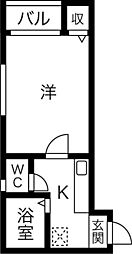 TYK名駅南 1Kの間取図画像