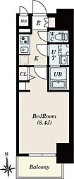 S-RESIDENCE尾頭橋beaute 1Kの間取図画像