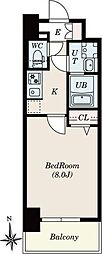 S-RESIDENCE尾頭橋beaute 1Kの間取図画像