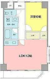 サンモールタナカ 1LDKの間取図画像