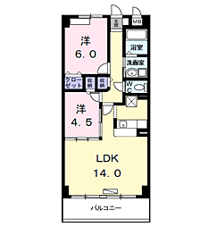 I・SQuare 2LDKの間取図画像