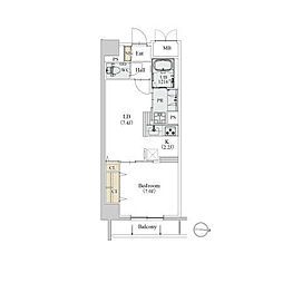 カスタリア新栄2 1LDKの間取図画像