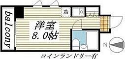 メゾン・ド・セレブラルB棟 ワンルームの間取図画像