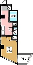 グランシエル 1Kの間取図画像