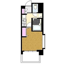エクセリア横浜 1Kの間取図画像