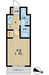 HF関内レジデンス 1Kの間取図画像