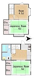 野本ハイツ 3DKの間取図画像