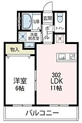 エターナル湘南 1LDKの間取図画像