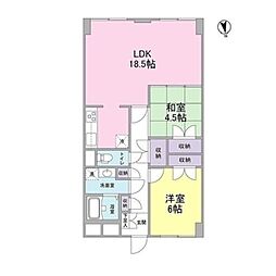 大和第一ビルラ・コスタ壱番館 2LDKの間取図画像