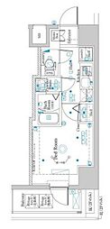 ラフィスタ横浜蒔田1 1Kの間取図画像