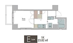 ベルファース東神奈川 1Kの間取図画像