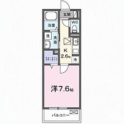 プリマヴェーラ 1Kの間取図画像