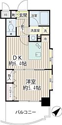 エクセル東神奈川 1DKの間取図画像