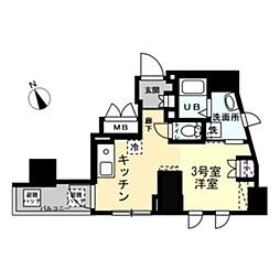 T&FYOKOHAMABLDG ワンルームの間取図画像