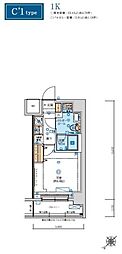 LIVCITY横濱ヒルサイドテラス 1Kの間取図画像